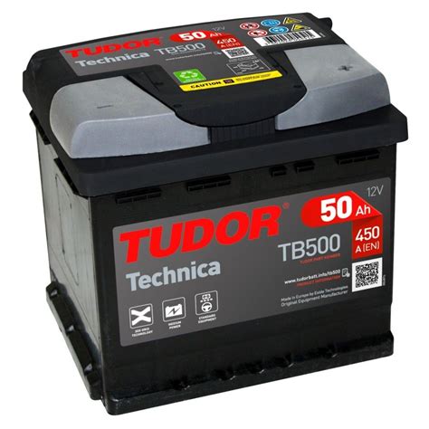 tudor tb500 da 50a o 55a|Bateria Tudor TECHNICA TB500 12V 50Ah 450A +D 207x175x190.